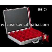 Professional aluminum watch box,watch case wholesales for 24 watches with different color options manufacturer